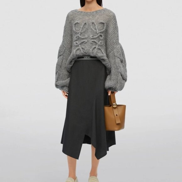 NWOT！Loewe Anagram open-knit mohair-blend sweater - Picture 1 of 12